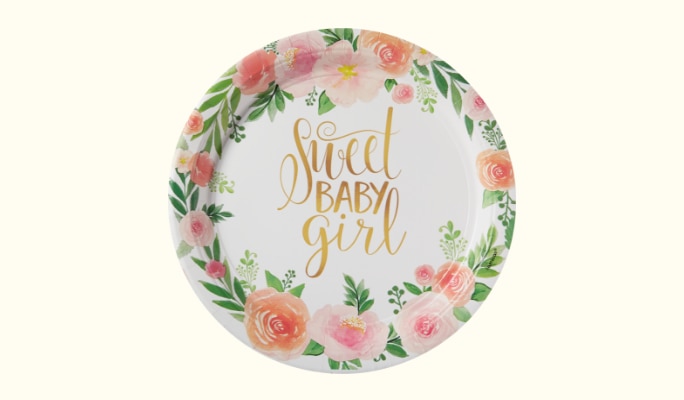 Floral Baby dinner plate.