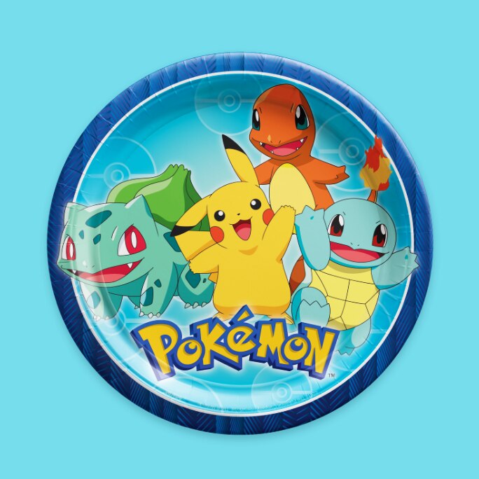 A Pokémon paper plate.