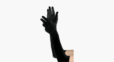 A pair of black long gloves.