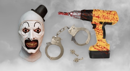 Various Halloween costume accessories.