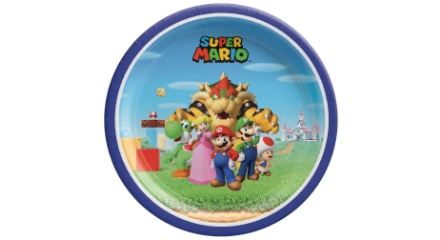 Une assiette à thème Super Mario Bros.