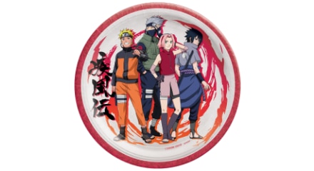 Une assiette à thème Naruto.