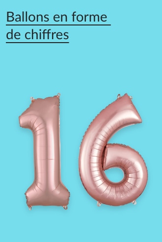 Ballons en forme de chiffre 16.