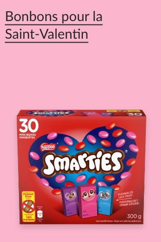 Boîte de Smarties de la Saint-Valentin.