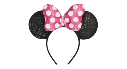 Headband with Minnie Mouse ears.