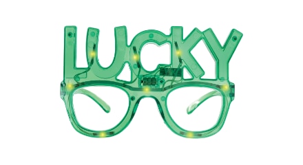 Lucky St. Patrick's Day glasses.