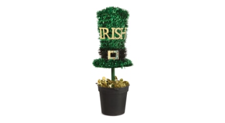 Leprechaun hat table centrepiece.