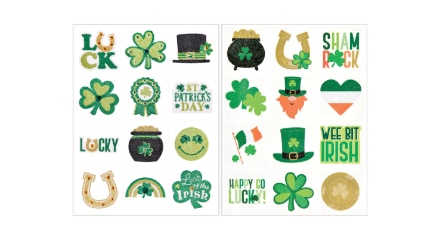 St. Patrick's Day temporary tattoos.