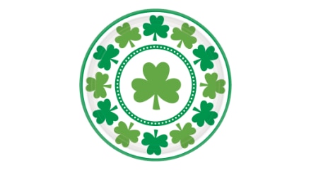 Shamrock paper plate.