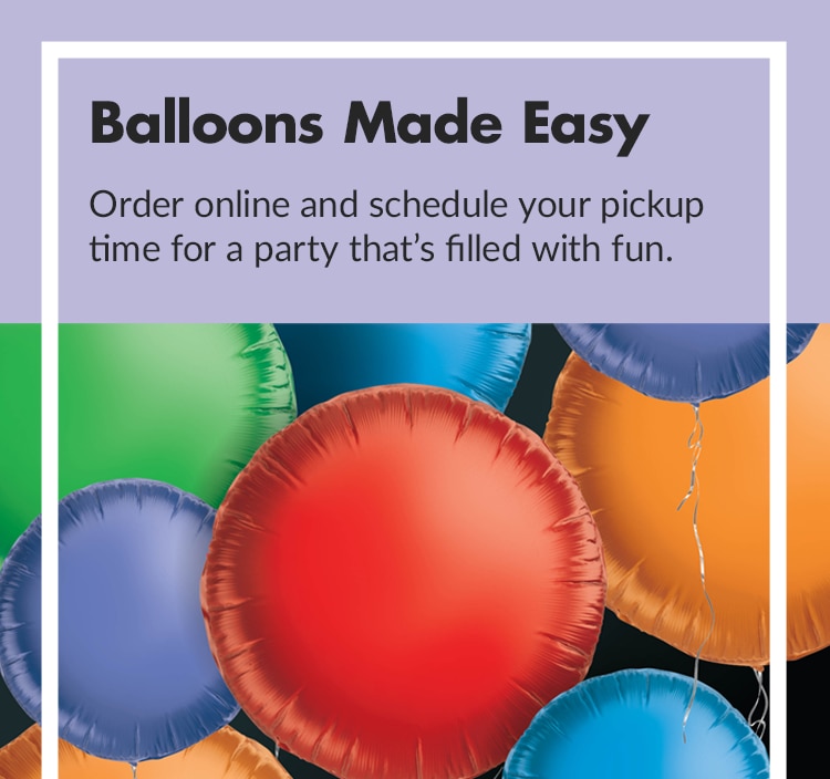A bunch of colourful balloons.