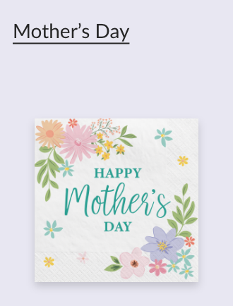 A floral "Happy Mother's Day" napkin.