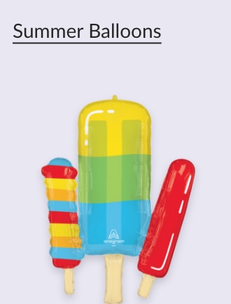 Popsicle-shaped balloons in bright colours.