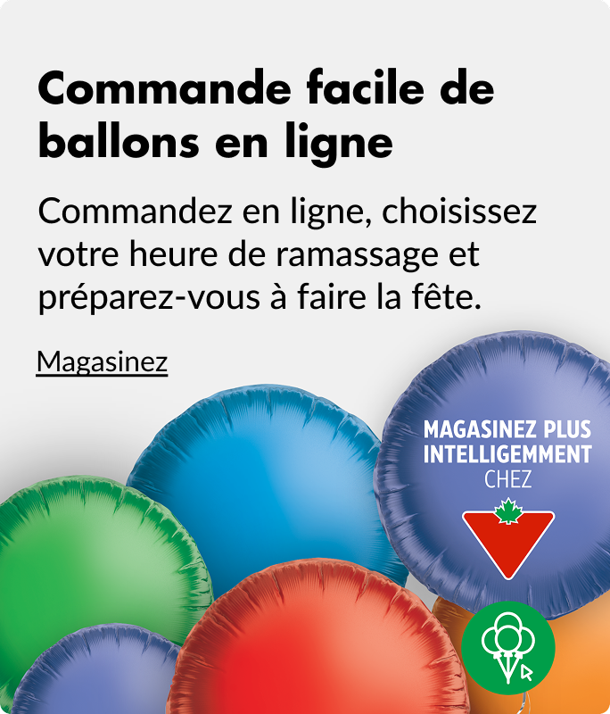 Six ballons ronds multicolores sur un fond blanc.