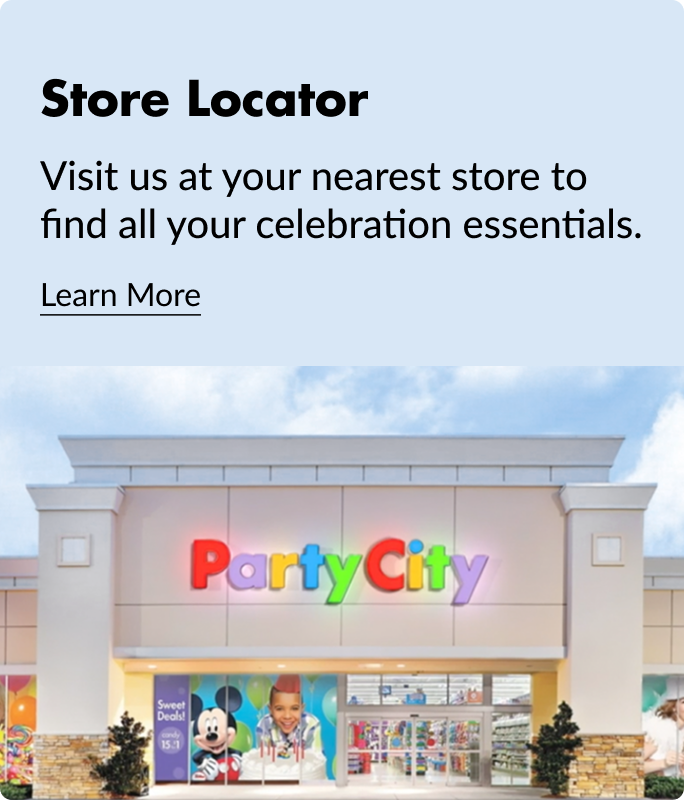 The front of a brick and mortar party city location.