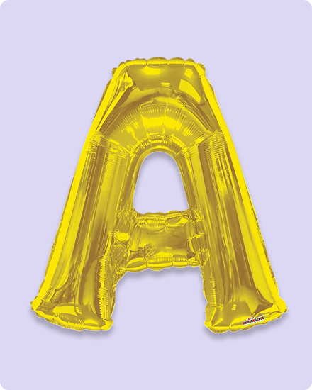 Une lettre gonflable en or Un ballon. 