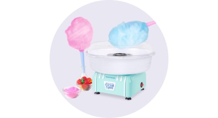 A pastel-coloured candy floss machine