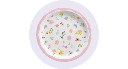 Floral paper plate