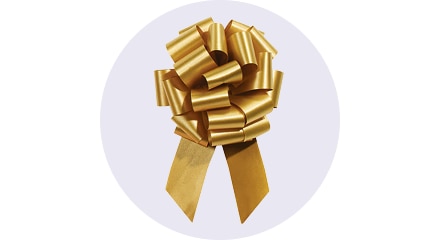 Gold foil bow
