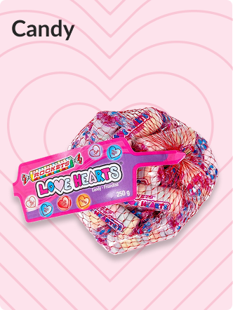 Un sac de bonbons de la Saint-Valentin.